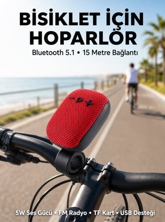 Taşınabilir Bluetooth Hoparlör Suya Dayanıklı Kumaş Kaplama - Lisinya