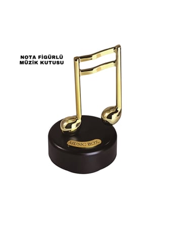 Altın Nota Figürlü Müzik Kutusu - Lisinya
