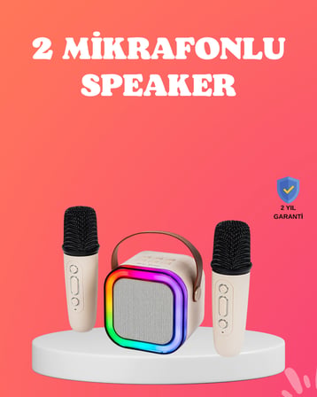 Bluetooth 5.0 Destekli Kablosuz Karaoke Hoparlör - Lisinya
