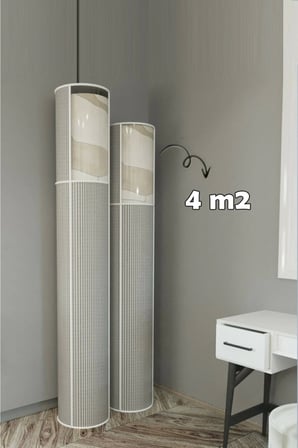 Hava Geçiren PVC Pencereli , Kapasiteli, Toz ve Nem Koruyucu Halı Kılıfı Hurcu – 4 m² ( Lisinya )