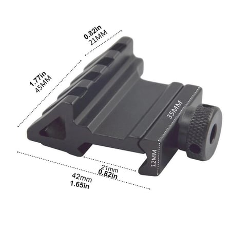 Taktik 45 derece açı ofset yan adaptörü RTS 20mm Picatinny ray ( Lisinya )