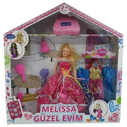 Bebek Yedek Elbiseli Ve Aksesuarlı - 1115-21 - Pembe (Lisinya)
