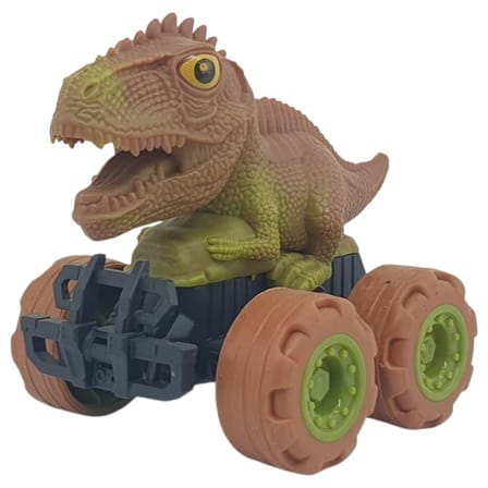 Sürtmeli Dinazor Arabalar 12 cm - H-20 - Stegosaurus -Kahverengi (Lisinya)