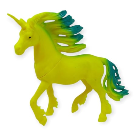 Çiftlik Hayvanları Serisi - Efsanevi Unicorn 12 cm - Sarı - Yeşil (Lisinya)