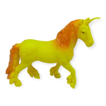 Çiftlik Hayvanları Serisi - Efsanevi Unicorn 12 cm - Sarı - Turuncu (Lisinya)