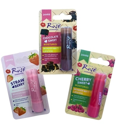 Yoğun Etkili Dudak Koruyucu Nemlendirici Balm Kiraz Çilek Çikolata (3lü Set) ( Lisinya )