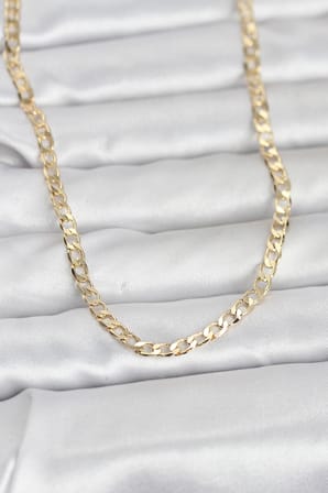 CM 14K Gold Renk Zincir Model 60 cm Kadın Kolye - Lisinya