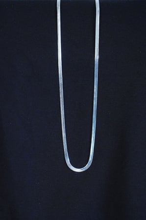 İtalyan Çelik Kolye 45cm 4mm Paslanmaz Gümüş