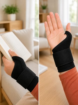 Ayarlanabilir Başparmak Destekli El Bilekliği Cırtlı Bilek Bandajı Spor ve Günlük Kullanım - Lisinya