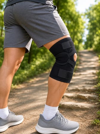 Açık Patella Ligamentli Dizlik Yan Destekli Esnek Ayarlanabilir Diz Desteği - Lisinya