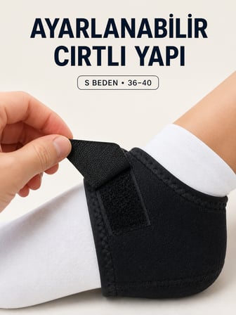 S Beden Cırtlı Topuk Çorabı Ayarlanabilir Topuk ve Ayak Bileği Destekleyici - Lisinya