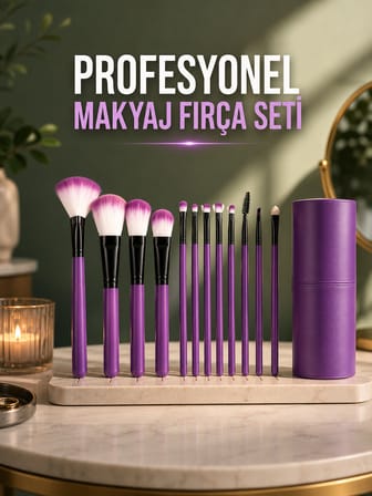 12 PARÇA PROFESYONEL MAKYAJ FIRÇA SETİ - Lisinya