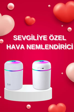 Sevgiliye Hediye Led Işıklı Hava Nemlendirici USB Şarjlı Sevgiliye Özel - Lisinya