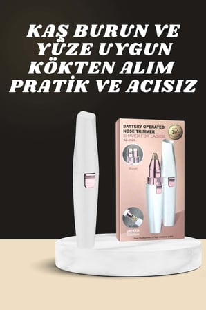 Kulak Burun ve Yüz Epilasyon Aleti ve Yüz Masaj Aleti İkili Cilt Bakım Seti - Lisinya