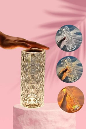 Sevgililer Gününe Özel Romantik Kristal Gece Lambası Sevgiliye Hediye - Lisinya