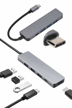 Çevirici Dönüştürücü Adaptör Macbook 3 In 1 Type-C To Hdmı USB 3.0 - Lisinya