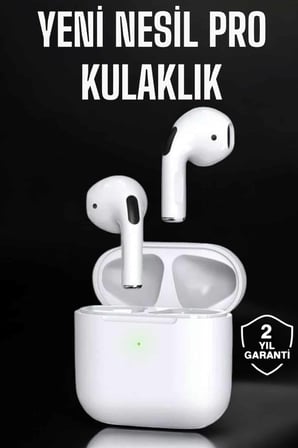 Beyaz Yeni Nesil Pro Bluetooth Kulaklık Yüksek Ses Kaliteli ANC Özelliği - Lisinya