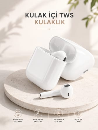 Yeni Nesil HD Ses ve Dokunmatik Kontrol Akıllı ve Şık Bluetooth Kulaklık - Lisinya
