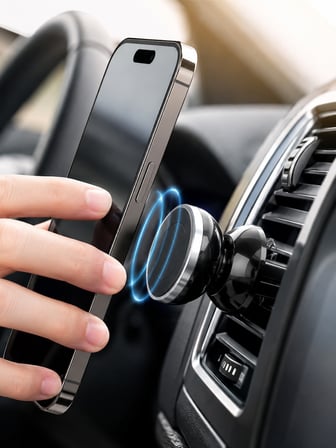 Araç İçi Telefon Tutucu Mıknatıslı Havalandırma Izgarası Telefon Standı - Lisinya