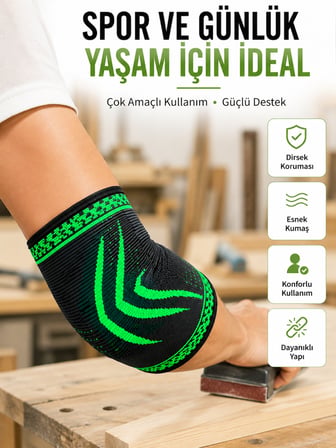 Dirsek Destekliği Kompresyonlu Elastik Spor Dirsek Koruyucu Günlük Kullanım İçin - Lisinya