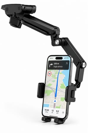 Dikiz Aynasına Monte Telefon Tutucu Katlanabilir Ayarlanabilir Araç İçi Telefon Standı - Lisinya