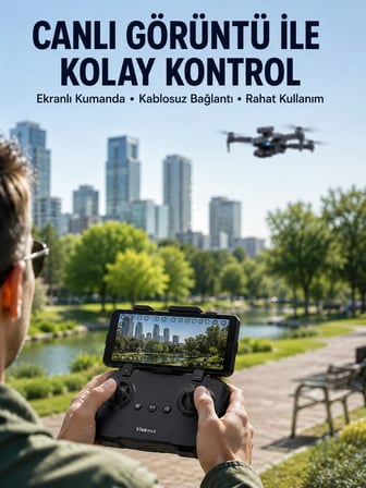 Havadan Çekim İçin Çift Kameralı Kompakt ve Kolay Taşınabilir Drone - Lisinya