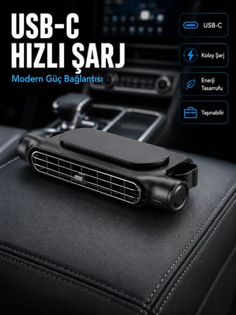 Otomobil Koltuk Başlığı Fanı Güçlü Turbo Hava Akışı Sunan Araç İçi Soğutucu - Lisinya