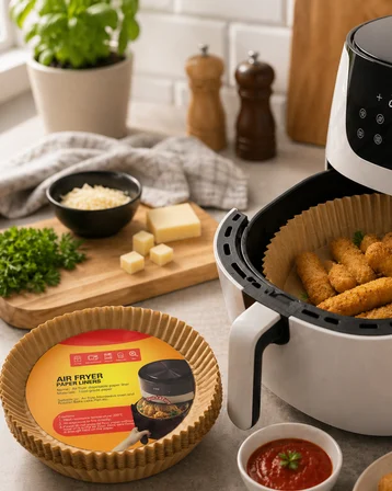100 Parça Airfryer Kağıdı Tek Kullanımlık Temiz Pişirme Kağıdı - Lisinya