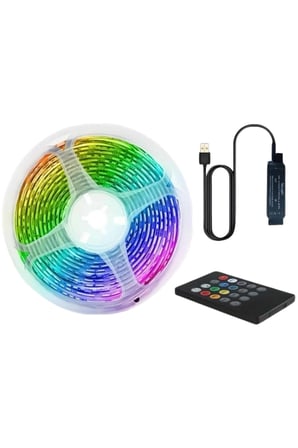 RGB Şerit Led 10 Metre Led Işık Kumanda ile Kontrol RGB - Lisinya
