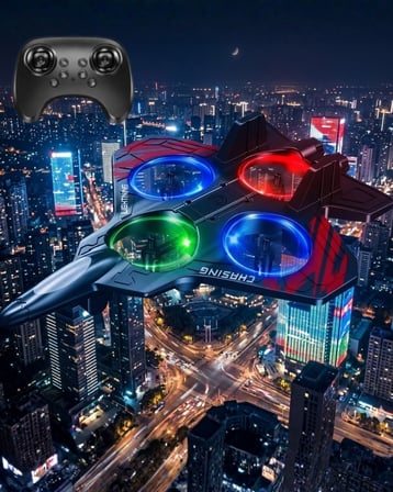 LED Işıklı Oyuncak Drone Fighter Jet Tasarımlı Uzaktan Kumandalı Uçak - Lisinya