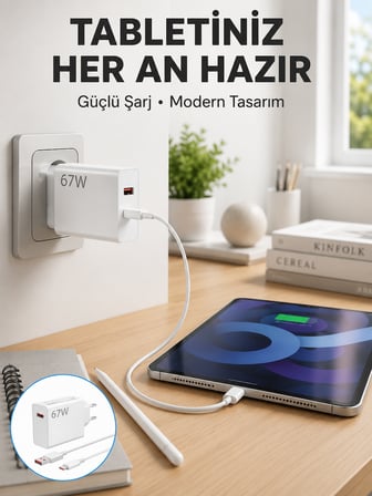 67 Watt Type C Hızlı Şarj Başlık Xiaomi Black Shark Uyumlu Yeni Nesil - Lisinya
