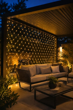 Ağ Şeklinde LED File Işık Dekoratif Ortam Aydınlatma Bahçe Balkon Süsü - Lisinya