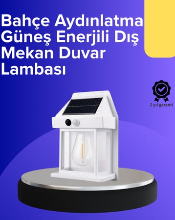 Güneş Enerjili Hareket Sensörlü Duvar Lambası - Lisinya