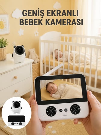 720P HD Gece Görüşlü Kablosuz Bebek Kamerası İki Yönlü Sesli Yeni Nesil - Lisinya