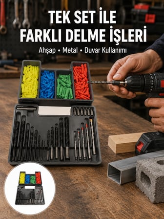 Matkap Ucu Seti Organizerli Çok Amaçlı Delme Uçları Yeni Nesil - Lisinya