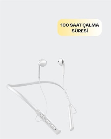 Uzun Pil Ömürlü Kablosuz Kulaklık – Boyun Askılı, 100 Saat Kullanım - Lisinya
