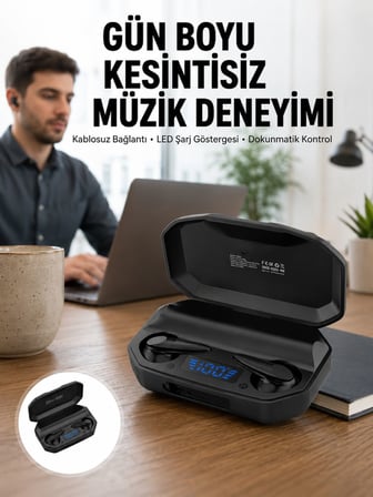 Kulaklık Bluetooth 5.2 Kablosuz Kulakiçi Rgb Işıklı Çift Mikrofonlu Yeni Nesil - Lisinya