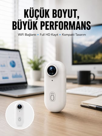 360° Klipsli Manyetik Spor Kamera Yüksek Çözünürlük Yeni Nesil - Lisinya