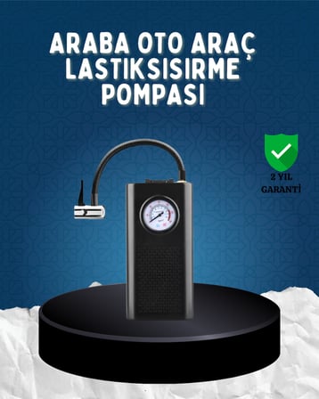 Elektrikli Hava Kompresörü Type-C USB Şarjlı Çok Fonksiyonlu Lastik Pompası - Lisinya