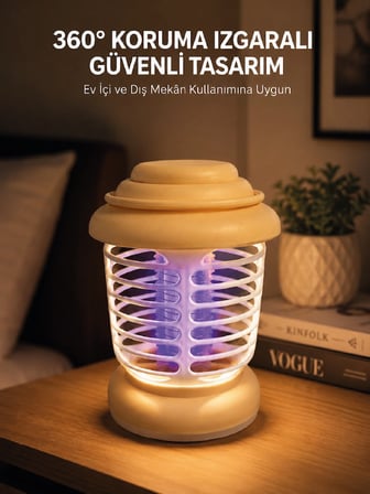 360° Koruma Izgaralı LED Sinek Kovucu Aydınlatma Lambası - Lisinya