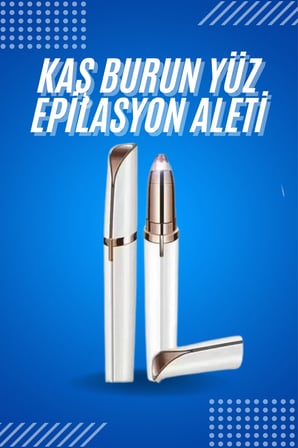Tüy Kıl Alma Kaş Bıyık Unisex Yüz Bakım Epilasyon Aleti Pilli - Lisinya