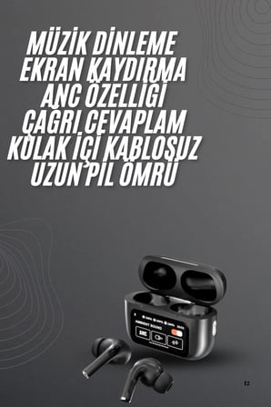 Yeni Nesil Pro Ekranlı Bluetooth Kulaklık 5.0 Bluetooth Yeni Nesil - Lisinya
