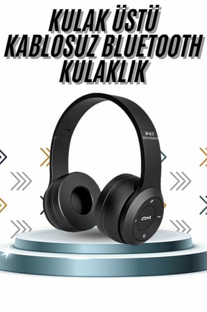 Kulak Üstü Bluetooth Kulaklık Yüksek Ses Kaliteli Ayarlanabilir - Lisinya