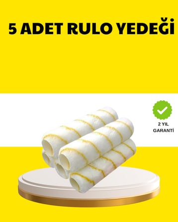 5’li İnce İşçilik Boya Rulo Seti Pürüzsüz ve Eşit Kaplama - Lisinya
