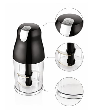 Turbo Fonksiyonlu Mutfak Doğrayıcı 1.5 L Hazneli Güçlü Rondo - Lisinya