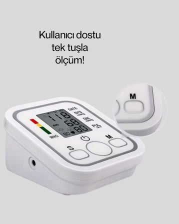 2 Kullanıcı Hafızalı USB Uyumlu Tansiyon Ölçer - Lisinya