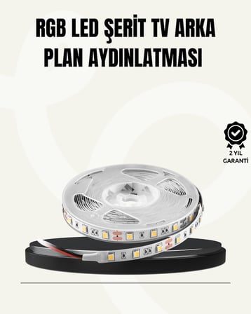 TV Arkası LED Şerit Işık Otomatik Açma Kapama Özellikli 2mt - Lisinya
