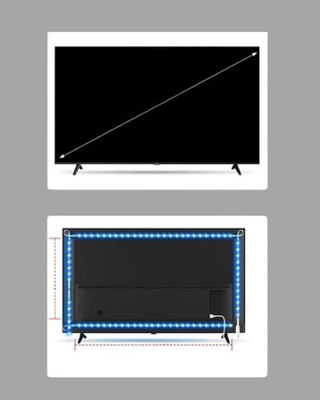 TV Arkası LED Şerit Işık Otomatik Açma Kapama Özellikli 2mt - Lisinya