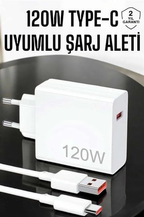120W Şarj Aleti Type-C Uyumlu Turbo Şarj Aleti Yeni Nesil - Lisinya