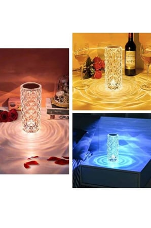 Sevgililer Günü İçin Hediye Kristal Lamba Sevgiliye Hediye USB Şarjlı Gece Lambası - Lisinya